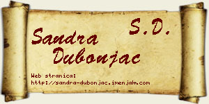 Sandra Dubonjac vizit kartica